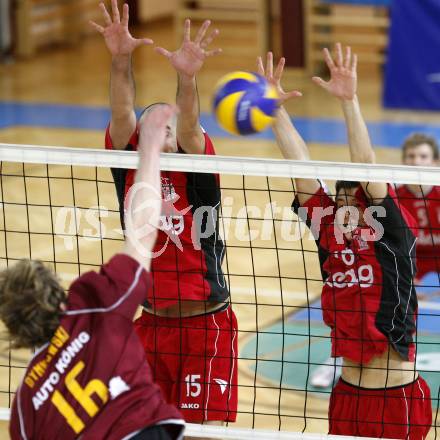 Volleyball. VBK Klagenfurt gegen TSV Hartberg. Jacob SCHKUD, Simon FRUEHBAUER (VBK). Klagenfurt, 7.3.2009
Foto: Kuess

---
pressefotos, pressefotografie, kuess, qs, qspictures, sport, bild, bilder, bilddatenbank