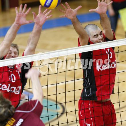 Volleyball. VBK Klagenfurt gegen TSV Hartberg. Christopher KOZLAREK, Jacob  SCHKUD (VBK). Klagenfurt, 7.3.2009
Foto: Kuess

---
pressefotos, pressefotografie, kuess, qs, qspictures, sport, bild, bilder, bilddatenbank