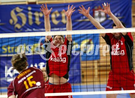 Volleyball. VBK Klagenfurt gegen TSV Hartberg. Christopher KOZLAREK, Peter VANIK (VBK). Klagenfurt, 7.3.2009
Foto: Kuess

---
pressefotos, pressefotografie, kuess, qs, qspictures, sport, bild, bilder, bilddatenbank