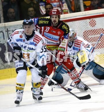 EBEL. Eishockey Bundesliga. KAC gegen EHC Liwest Linz. Warren Norris (KAC), Robert Lukas, Alex Westlund (Linz). Klagenfurt, am 10.3.2009.
Foto: Kuess
---
pressefotos, pressefotografie, kuess, qs, qspictures, sport, bild, bilder, bilddatenbank