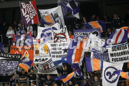 Fussball. Tipp3-Bundesliga. SK Austria Kelag Kaernten  gegen Austria Wien. Austria Wien Fans. Klagenfurt, 14.3..2009. 
Foto: Kuess

---
pressefotos, pressefotografie, kuess, qs, qspictures, sport, bild, bilder, bilddatenbank