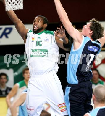 Basketball Bundesliga. Woerthersee Piraten gegen UBC St. Poelten. Timothy Burnette (Piraten).  Klagenfurt, 14.3.2009
Foto: Kuess

---
pressefotos, pressefotografie, kuess, qs, qspictures, sport, bild, bilder, bilddatenbank