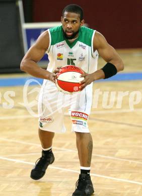 Basketball Bundesliga. Woerthersee Piraten gegen UBC St. Poelten. Timothy Burnette  (Piraten).  Klagenfurt, 14.3.2009
Foto: Kuess

---
pressefotos, pressefotografie, kuess, qs, qspictures, sport, bild, bilder, bilddatenbank