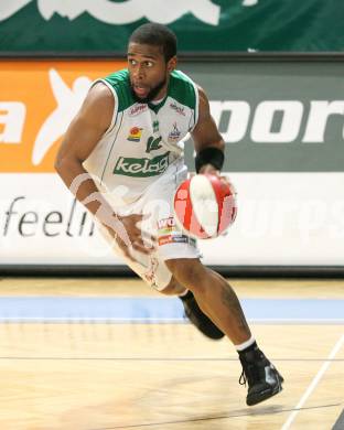 Basketball Bundesliga. Woerthersee Piraten gegen UBC St. Poelten. Timothy Burnette  (Piraten).  Klagenfurt, 14.3.2009
Foto: Kuess
---
pressefotos, pressefotografie, kuess, qs, qspictures, sport, bild, bilder, bilddatenbank