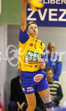 Volleyball BUndesliga. SK Aich/Dob gegen Aon Hotvolleys Wien. Aleksey Sanko (Aich/Dob). Prevalje, am 17.3.2009.
Foto: Kuess
---
pressefotos, pressefotografie, kuess, qs, qspictures, sport, bild, bilder, bilddatenbank