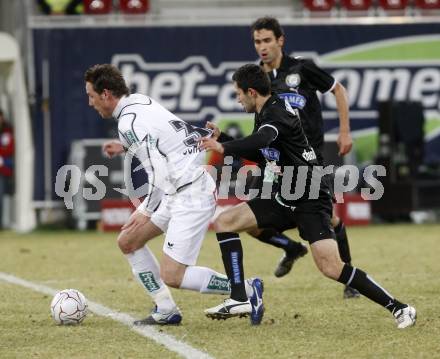 Fussball. Tipp3-Bundesliga. SK Austria Kelag Kaernten  gegen Sturm Graz. Schumacher (Austria Kaernten), Shashiashvili George  (Graz). Klagenfurt, 18.3..2009. 
Foto: Kuess

---
pressefotos, pressefotografie, kuess, qs, qspictures, sport, bild, bilder, bilddatenbank