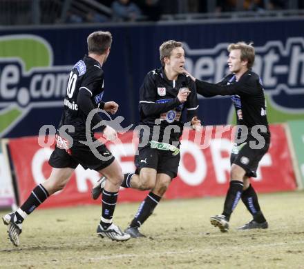 Fussball. Tipp3-Bundesliga. SK Austria Kelag Kaernten  gegen Sturm Graz. Torjubel Sturm Graz. Klagenfurt, 18.3..2009. 
Foto: Kuess

---
pressefotos, pressefotografie, kuess, qs, qspictures, sport, bild, bilder, bilddatenbank