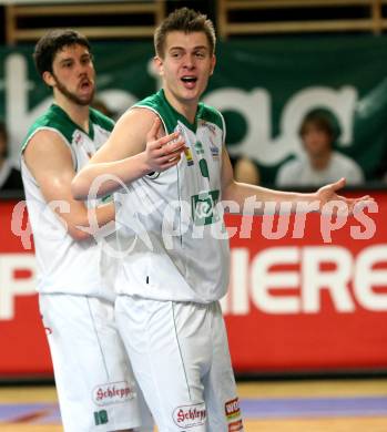 Basketball Bundesliga. Woerthersee Piraten gegen BK Klosterneuburg. Rasid Mahalbasic,  Erik Rhinehart  (Piraten).  Klagenfurt, 18.3.2009
Foto: Kuess

---
pressefotos, pressefotografie, kuess, qs, qspictures, sport, bild, bilder, bilddatenbank