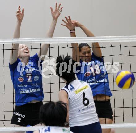 Volleyball Bundesliga. ATSC Wildcats gegen VC Dornbirn. PICHLER Kerstin, FLETCHER Kim (Wildcats). Klagenfurt, 19.3.2009
Foto: Kuess

---
pressefotos, pressefotografie, kuess, qs, qspictures, sport, bild, bilder, bilddatenbank