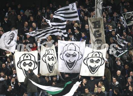 Fussball. Tipp3-Bundesliga. SK Austria Kelag Kaernten  gegen Sturm Graz. Fans (Graz). Klagenfurt, 18.3..2009. 
Foto: Kuess

---
pressefotos, pressefotografie, kuess, qs, qspictures, sport, bild, bilder, bilddatenbank