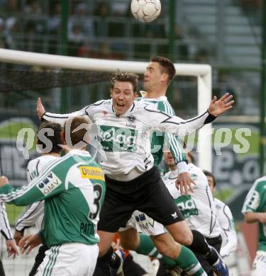 Fussball. Tipp3-Bundesliga. SK Austria Kelag Kaernten gegen SK Rapid. Schumacher, (Kaernten), Stefan Maierhofer (Rapid). Klagenfurt, 21.3..2009. 
Foto: Kuess

---
pressefotos, pressefotografie, kuess, qs, qspictures, sport, bild, bilder, bilddatenbank