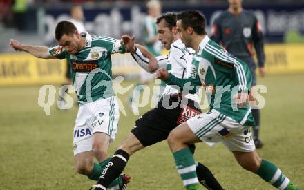Fussball. Tipp3-Bundesliga. SK Austria Kelag Kaernten gegen SK Rapid. Christian Prawda, (Kaernten), Steffen Hoffmann, Andreas Dober (Rapid). Klagenfurt, 21.3..2009. 
Foto: Kuess

---
pressefotos, pressefotografie, kuess, qs, qspictures, sport, bild, bilder, bilddatenbank