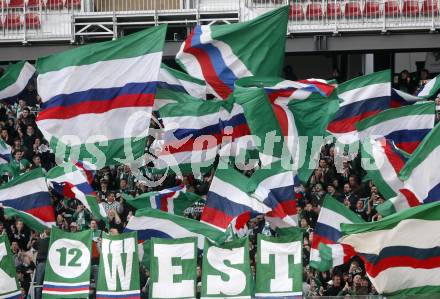 Fussball. Tipp3-Bundesliga. SK Austria Kelag Kaernten gegen SK Rapid. Rapid Wien Fans. Klagenfurt, 21.3..2009. 
Foto: Kuess

---
pressefotos, pressefotografie, kuess, qs, qspictures, sport, bild, bilder, bilddatenbank