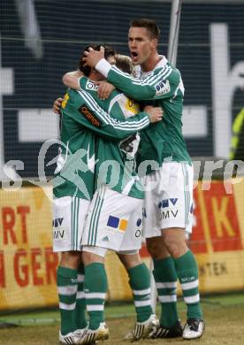 Fussball. Tipp3-Bundesliga. SK Austria Kelag Kaernten gegen SK Rapid. Torjubel Rapid. Klagenfurt, 21.3..2009. 
Foto: Kuess

---
pressefotos, pressefotografie, kuess, qs, qspictures, sport, bild, bilder, bilddatenbank