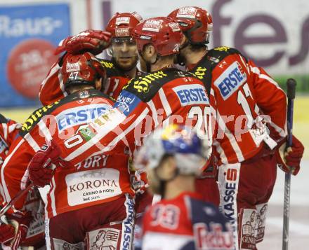 EBEL. Eishockey Bundesliga. KAC gegen EC Salzburg. Torjubel KAC. Klagenfurt, am 22.3.2009.
Foto: Kuess 

---
pressefotos, pressefotografie, kuess, qs, qspictures, sport, bild, bilder, bilddatenbank