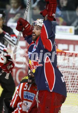 EBEL. Eishockey Bundesliga. KAC gegen EC Salzburg.  Torjubel Darryl Bootland (Salzburg). Klagenfurt, am 22.3.2009.
Foto: Kuess 

---
pressefotos, pressefotografie, kuess, qs, qspictures, sport, bild, bilder, bilddatenbank