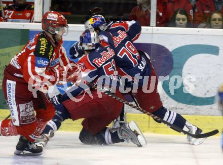 EBEL. Eishockey Bundesliga. KAC gegen EC Salzburg. Herbert Ratz, (KAC), Matthias Trattnig, Mario Scalzo  (Salzburg). Klagenfurt, am 22.3.2009.
Foto: Kuess 

---
pressefotos, pressefotografie, kuess, qs, qspictures, sport, bild, bilder, bilddatenbank