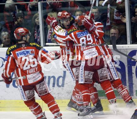 EBEL. Eishockey Bundesliga. KAC gegen EC Salzburg.  Torjubel KAC. Klagenfurt, am 22.3.2009.
Foto: Kuess 

---
pressefotos, pressefotografie, kuess, qs, qspictures, sport, bild, bilder, bilddatenbank