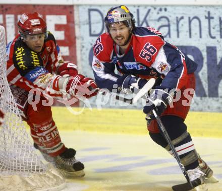 EBEL. Eishockey Bundesliga. KAC gegen EC Salzburg. Kirk Furey, (KAC),  Ryan Thomas McDonough (Salzburg). Klagenfurt, am 22.3.2009.
Foto: Kuess 

---
pressefotos, pressefotografie, kuess, qs, qspictures, sport, bild, bilder, bilddatenbank