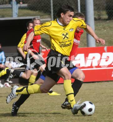 Fussball. Unterliga West. Magdalener SC gegen SV Union Stall. Zukanovic Alen (Magdalen), Berger Arnold  (Stall). Magdalen, 22.3.2009. 
Foto: Kuess

---
pressefotos, pressefotografie, kuess, qs, qspictures, sport, bild, bilder, bilddatenbank