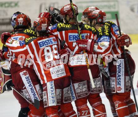 EBEL. Eishockey Bundesliga. KAC gegen EC Salzburg.  Jubel KAC. Klagenfurt, am 22.3.2009.
Foto: Kuess 

---
pressefotos, pressefotografie, kuess, qs, qspictures, sport, bild, bilder, bilddatenbank