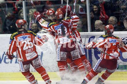 EBEL. Eishockey Bundesliga. KAC gegen EC Salzburg.Torjubel KAC. Klagenfurt, am 22.3.2009.
Foto: Kuess 

---
pressefotos, pressefotografie, kuess, qs, qspictures, sport, bild, bilder, bilddatenbank