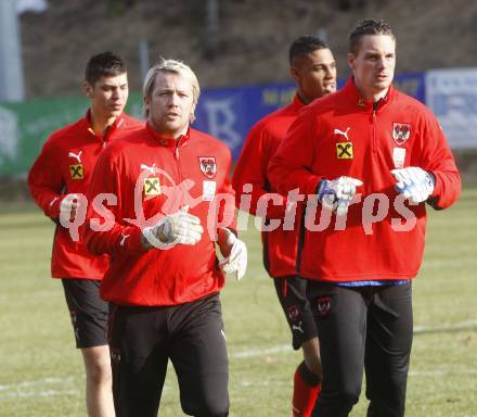 FUSSBALL - FIFA Weltmeisterschaft 2010, Qualifikation, OEFB, AUT vs ROM, Oesterreich vs Rumaenien, Vorberichte, Training AUT. Aleksandar Dragovic, Andreas Schranz, Ruben Okotie, Juergen Macho (AUT). Velden, am 23.3.2009.
Foto: Kuess

---
pressefotos, pressefotografie, kuess, qs, qspictures, sport, bild, bilder, bilddatenbank