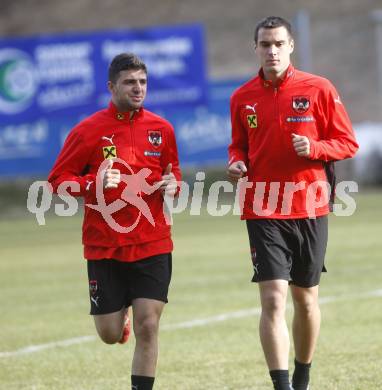 FUSSBALL - FIFA Weltmeisterschaft 2010, Qualifikation, OEFB, AUT vs ROM, Oesterreich vs Rumaenien, Vorberichte, Training AUT. Uemit Korkmaz, Andreas Dober (AUT). Velden, am 23.3.2009.
Foto: Kuess

---
pressefotos, pressefotografie, kuess, qs, qspictures, sport, bild, bilder, bilddatenbank