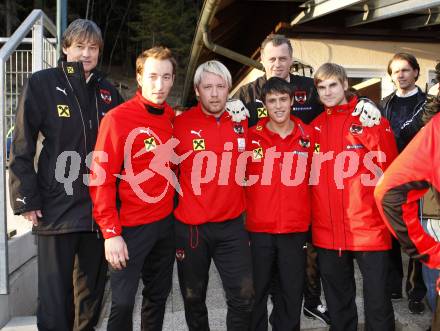 FUSSBALL - FIFA Weltmeisterschaft 2010, Qualifikation, OEFB, AUT vs ROM, Oesterreich vs Rumaenien, Vorberichte, Training AUT. Teamchef Dietmar Constantini, Manuel Ortlechner, Andreas Schranz, Franz Wohlfahrt, Zlatko Junuzovic, Manuel Weber (AUT). Velden, am 23.3.2009.
Foto: Kuess

---
pressefotos, pressefotografie, kuess, qs, qspictures, sport, bild, bilder, bilddatenbank