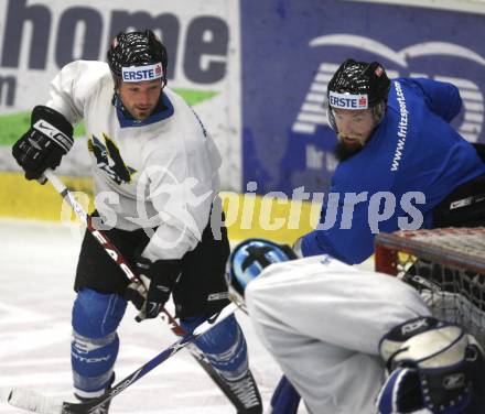 Eishockey Nationalteam. Trainingslager. Gerhard Unterluggauer (Innsbruck), Markus Peintner (VSV). Villach, am 24.3.2009.
Foto: Kuess
---
pressefotos, pressefotografie, kuess, qs, qspictures, sport, bild, bilder, bilddatenbank