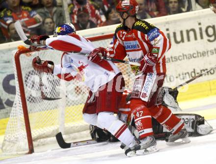 EBEL. Eishockey Bundesliga. KAC gegen EC Salzburg.  Jeffrey Tory (KAC), BOOTLAND Darryl (Salzburg). Klagenfurt, am 26.3.2009.
Foto: Kuess 

---
pressefotos, pressefotografie, kuess, qs, qspictures, sport, bild, bilder, bilddatenbank