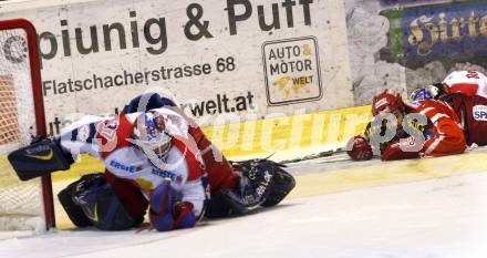 EBEL. Eishockey Bundesliga. KAC gegen EC Salzburg.  Warren Norris, (KAC), Jordan Parise (Salzburg). Klagenfurt, am 26.3.2009.
Foto: Kuess 

---
pressefotos, pressefotografie, kuess, qs, qspictures, sport, bild, bilder, bilddatenbank