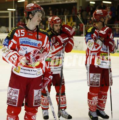 EBEL. Eishockey Bundesliga. KAC gegen EC Salzburg.  Paul Schellander, Warren Norris, Sean Brown (KAC). Klagenfurt, am 26.3.2009.
Foto: Kuess 

---
pressefotos, pressefotografie, kuess, qs, qspictures, sport, bild, bilder, bilddatenbank