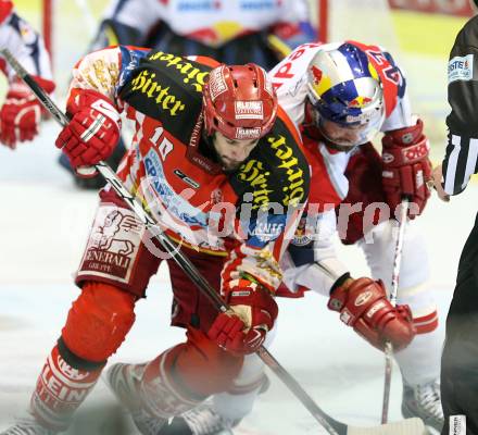 EBEL. Eishockey Bundesliga. KAC gegen EC Salzburg.  Warren Norris (KAC), BOOTLAND Darryl (Salzburg). Klagenfurt, am 26.3.2009.
Foto: Kuess 

---
pressefotos, pressefotografie, kuess, qs, qspictures, sport, bild, bilder, bilddatenbank