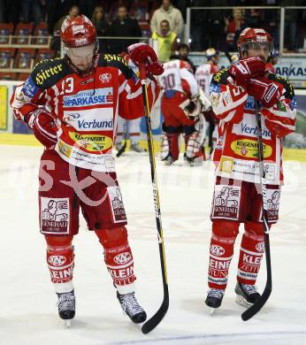 EBEL. Eishockey Bundesliga. KAC gegen EC Salzburg.  Johannes Kirisits, Andrew Schneider (KAC). Klagenfurt, am 26.3.2009.
Foto: Kuess 

---
pressefotos, pressefotografie, kuess, qs, qspictures, sport, bild, bilder, bilddatenbank