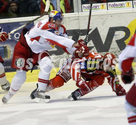 EBEL. Eishockey Bundesliga. KAC gegen EC Salzburg.  Paul Schellander, (KAC), SIKLENKA Michael (Salzburg). Klagenfurt, am 26.3.2009.
Foto: Kuess 

---
pressefotos, pressefotografie, kuess, qs, qspictures, sport, bild, bilder, bilddatenbank