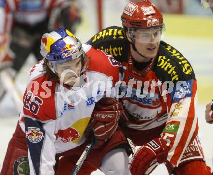 EBEL. Eishockey Bundesliga. KAC gegen EC Salzburg.  David Schuller (KAC), MAIRITSCH Martin (Salzburg). Klagenfurt, am 26.3.2009.
Foto: Kuess 

---
pressefotos, pressefotografie, kuess, qs, qspictures, sport, bild, bilder, bilddatenbank