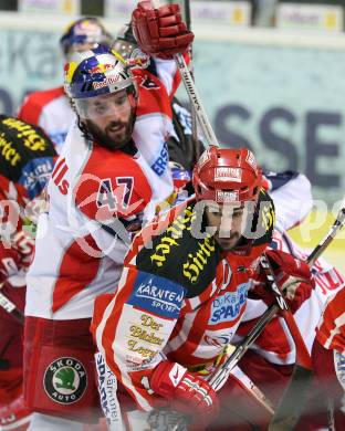 EBEL. Eishockey Bundesliga. KAC gegen EC Salzburg.  Warren Norris (KAC), BOOTLAND Darryl (Salzburg). Klagenfurt, am 26.3.2009.
Foto: Kuess 

---
pressefotos, pressefotografie, kuess, qs, qspictures, sport, bild, bilder, bilddatenbank