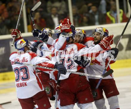 EBEL. Eishockey Bundesliga. KAC gegen EC Salzburg. Torjubel (Salzburg). Klagenfurt, am 26.3.2009.
Foto: Kuess 

---
pressefotos, pressefotografie, kuess, qs, qspictures, sport, bild, bilder, bilddatenbank