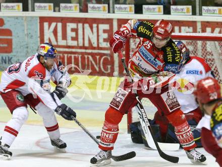 EBEL. Eishockey Bundesliga. KAC gegen EC Salzburg. David Schuller (KAC), REBEK Jeremy (Salzburg). Klagenfurt, am 26.3.2009.
Foto: Kuess 

---
pressefotos, pressefotografie, kuess, qs, qspictures, sport, bild, bilder, bilddatenbank