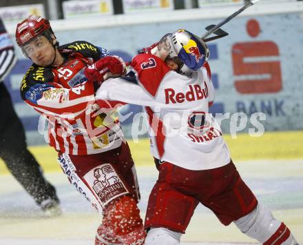 EBEL. Eishockey Bundesliga. KAC gegen EC Salzburg.  David Schuller (KAC), SWEATT Walter Lee (Salzburg). Klagenfurt, am 26.3.2009.
Foto: Kuess 

---
pressefotos, pressefotografie, kuess, qs, qspictures, sport, bild, bilder, bilddatenbank