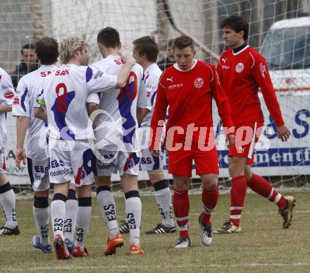 Fussball Regionalliga. SAK gegen SV Spittal. Torjubel SAK. Klagenfurt, am 28.3.2009.
Foto: Kuess

---
pressefotos, pressefotografie, kuess, qs, qspictures, sport, bild, bilder, bilddatenbank