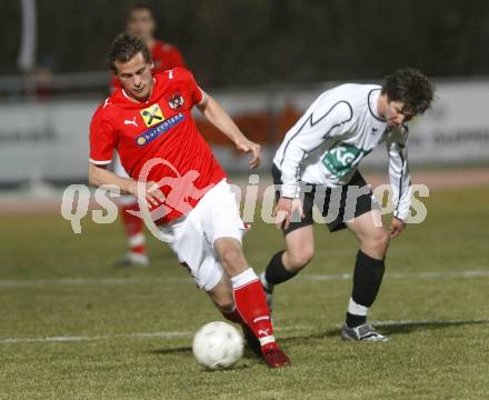 Fussball Testspiel. Nationalteam Oesterreich gegen AKA Austria Kaernten U19. Juergen Saeumel (Nationalteam). Wolfsberg, am 27.3.2009.
Foto:Kuess

---
pressefotos, pressefotografie, kuess, qs, qspictures, sport, bild, bilder, bilddatenbank