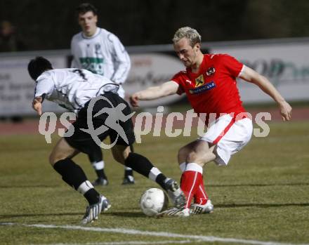 Fussball Testspiel. Nationalteam Oesterreich gegen AKA Austria Kaernten U19. Erwin Hoffer (Nationalteam)  Roland Putsche (Austria Kaernten). Wolfsberg, am 27.3.2009.
Foto:Kuess

---
pressefotos, pressefotografie, kuess, qs, qspictures, sport, bild, bilder, bilddatenbank