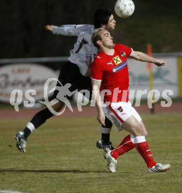 Fussball Testspiel. Nationalteam Oesterreich gegen AKA Austria Kaernten U19. Erwin Hoffer (Nationalteam)  Roland Putsche (Austria Kaernten). Wolfsberg, am 27.3.2009.
Foto:Kuess

---
pressefotos, pressefotografie, kuess, qs, qspictures, sport, bild, bilder, bilddatenbank