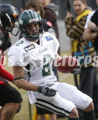 American Football. Austrian Football League  Carinthian Black Lions gegen Danube Dragons Klosterneuburg. Brian Joseph Stein (Dragons). Klagenfurt, am 28.3.2009.
Foto: Kuess

---
pressefotos, pressefotografie, kuess, qs, qspictures, sport, bild, bilder, bilddatenbank