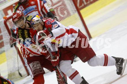 EBEL. Eishockey Bundesliga. KAC gegen EC Salzburg. Herbert Ratz (KAC), PINTER Philipp (Salzburg). Klagenfurt, am 31.3.2009.
Foto: Kuess 

---
pressefotos, pressefotografie, kuess, qs, qspictures, sport, bild, bilder, bilddatenbank