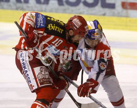 EBEL. Eishockey Bundesliga. KAC gegen EC Salzburg. Warren Norris,  (KAC), Adrian Foster (Salzburg). Klagenfurt, am 31.3.2009.
Foto: Kuess 

---
pressefotos, pressefotografie, kuess, qs, qspictures, sport, bild, bilder, bilddatenbank