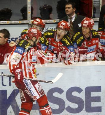 EBEL. Eishockey Bundesliga. KAC gegen EC Salzburg. Torjubel Warren Norris. Klagenfurt, am 31.3.2009.
Foto: Kuess 

---
pressefotos, pressefotografie, kuess, qs, qspictures, sport, bild, bilder, bilddatenbank