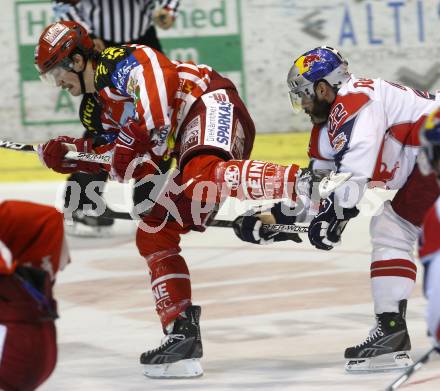 EBEL. Eishockey Bundesliga. KAC gegen EC Salzburg.  Paul Schellander (KAC), JULIEN Stephane (Salzburg). Klagenfurt, am 31.3.2009.
Foto: Kuess 

---
pressefotos, pressefotografie, kuess, qs, qspictures, sport, bild, bilder, bilddatenbank